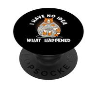 Gato Divertido, no Tengo ni Idea de lo Que pasó, la dueña de Yarn Cat, Kitty PopSockets PopGrip Adhesivo