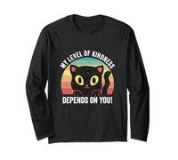 Gato Divertido para Hombres, Mujeres y niños Manga Larga