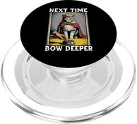 Gato divertido para los amantes de los gatos Next Time Bow Deeper PopSockets PopGrip para MagSafe