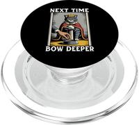 Gato divertido para los amantes de los gatos Next Time Bow Deeper PopSockets PopGrip para MagSafe