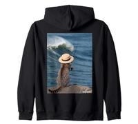 Gato Divertido Pescando Raro Sudadera con Capucha