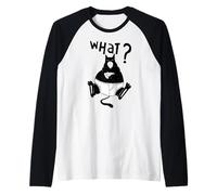 Gato divertido pizza gatos citas gatito cara gato mascota diversión Camiseta Manga Raglan
