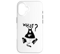 Gato divertido pizza gatos citas gatito cara gato mascota diversión Carcasa para iPhone 16