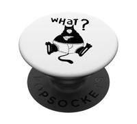 Gato divertido pizza gatos citas gatito cara gato mascota diversión PopSockets PopGrip Adhesivo