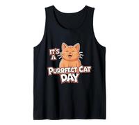 Gato Divertido Purrfect Cat Day Amante de los Gatos Camiseta sin Mangas