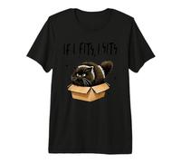 Gato Divertido, sarcástico y Atrevido: si Cabe, me Siento Camiseta Premium