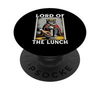 Gato divertido Señor del almuerzo Gato Amante Gato PopSockets PopGrip Adhesivo