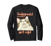 Gato Divertido sin diagnosticar, Pero Algo no está Bien TDAH Autismo Manga Larga