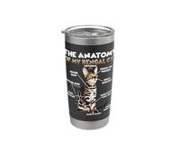 Gato divertido T | Anatomía del gato de Bengala | gatos de Vaso térmico de acero inoxidable de doble pared