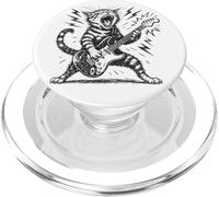 Gato Divertido Tocando Guitarra Rock & Roll Vintage música Arte PopSockets PopGrip para MagSafe
