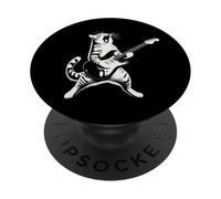 Gato Divertido Tocando la Guitarra PopSockets PopGrip Adhesivo