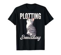 Gato Divertido trazando Algo Lindo Comportamiento de Gato Dueño de Gato Camiseta