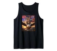Gato doméstico de Pelo Corto en águila Bandera Americana USA Kitty Camiseta sin Mangas