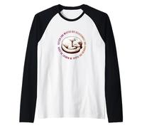 gato duerme serenidad meditación calma adolescente dicho Camiseta Manga Raglan