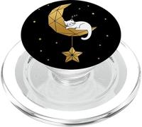 Gato durmiendo en el Cielo de Luna creci PopSockets PopGrip para MagSafe