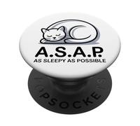 Gato durmiendo lo antes posible Amante de la siesta de gato lo antes posible PopSockets PopGrip Adhesivo