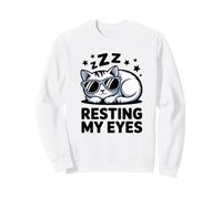Gato Durmiendo Resting MY Eyes Siesta Sueño Sudadera