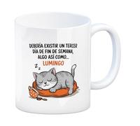 Gato durmiendo taza Tercer día del fin de semana - Lumingo - perfecto para amantes de gatos y días relajantes, cumpleaños, navidad, trabajo