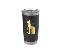 Gato Egipcio I Gods Egipcio Arqueología Vaso térmico de acero inoxidable de doble pared