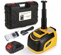 Gato Eléctrico para Coches 5T, Elevador Coche 18V con Batería de 2000 mAh Altura de Elevación de 15 a 45 cm Herramienta Inalámbrica para Cambio de Neumáticos para SUV Otros Vehículos