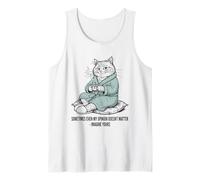 Gato En Albornoz Imagina Que Tu Opinión No Importa Camiseta sin Mangas