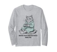 Gato En Albornoz Imagina Que Tu Opinión No Importa Manga Larga