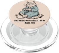 Gato En Albornoz Imagina Que Tu Opinión No Importa PopSockets PopGrip para MagSafe