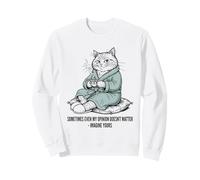 Gato En Albornoz Imagina Que Tu Opinión No Importa Sudadera