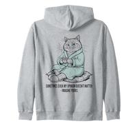 Gato En Albornoz Imagina Que Tu Opinión No Importa Sudadera con Capucha