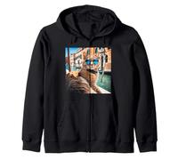 Gato En El Canal De Venecia Y Canales Venecianos Sudadera con Capucha