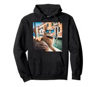 Gato En El Canal De Venecia Y Canales Venecianos Sudadera con Capucha
