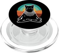 Gato en esterilla de yoga con Ruth Bader Ginsburg Collar RBG feminista PopSockets PopGrip para MagSafe