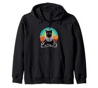 Gato en esterilla de yoga con Ruth Bader Ginsburg Collar RBG feminista Sudadera con Capucha