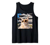 Gato En Japón En El Castillo Himeji Camiseta sin Mangas