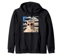 Gato En Japón En El Castillo Himeji Sudadera con Capucha