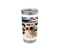 Gato En Japón En El Castillo Himeji Vaso térmico de acero inoxidable de doble pared