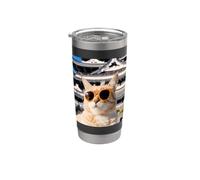 Gato En Japón En El Castillo Himeji Vaso térmico de acero inoxidable de doble pared