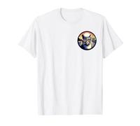 Gato En París Mirando A La Torre Eiffel Camiseta gráfica económica, Hombre, Blanco, M