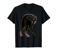 Gato En Tacones Lindo Gatito Amante Felino Dueño De Mascota Camiseta
