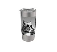 Gato En Türkiye Y Mezquita Sultán Ahmed Vaso térmico de acero inoxidable de doble pared