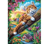 Gato en un árbol Puzzle 1000 Piezas Cartón Blanco Premium Para Expertos Cuentos de hadas fantásticos de animales salvajes Vacaciones Fines Semana Reducir Estrés Hobby Y Ocio Garantía Satisfacción 1000