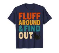 Gato Enojado Peluda Alrededor y descubre diseño Retro Divertido Meme Camiseta