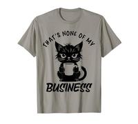 Gato enojado tomando café. No es asunto mío. Camiseta