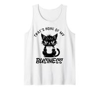 Gato enojado tomando café. No es asunto mío. Camiseta sin Mangas