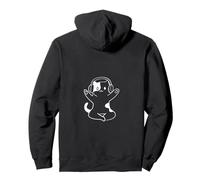 Gato Escuchar Música Notas Músico Clave Sudadera con Capucha
