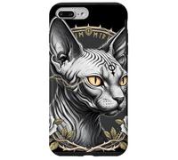 Gato Esfinge Gato Oculto Bruja Geometría Sagrada Carcasa para iPhone 7 Plus/8 Plus