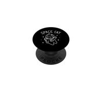 Gato Espacial Gatito Astronauta explorando Galaxia Espacial PopSockets PopGrip Adhesivo