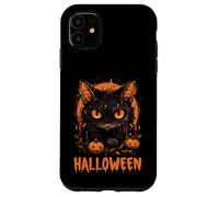 Gato espeluznante y calabazas Halloween Vibes Happy Design Carcasa para iPhone 11
