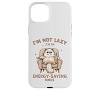 Gato esponjoso, no soy perezoso, modo de ahorro de ingestión, té Boba de burbujas Carcasa para iPhone 15 Plus