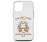 Gato esponjoso, no soy perezoso, modo de ahorro de ingestión, té Boba de burbujas Carcasa para iPhone 12/12 Pro